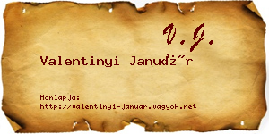 Valentinyi Január névjegykártya